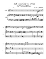 Dark Minuet for Violin and Piano